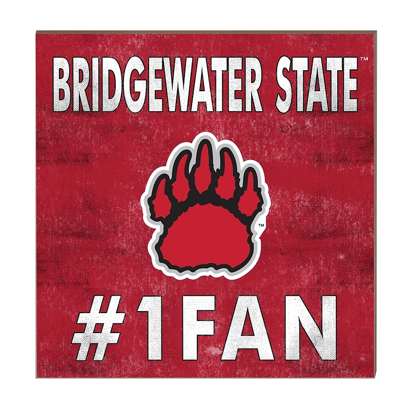 Bridgewater State Bears 10" x 10" #1 Fan Plaque