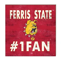 Ferris State Bulldogs 10" x 10" #1 Fan Plaque