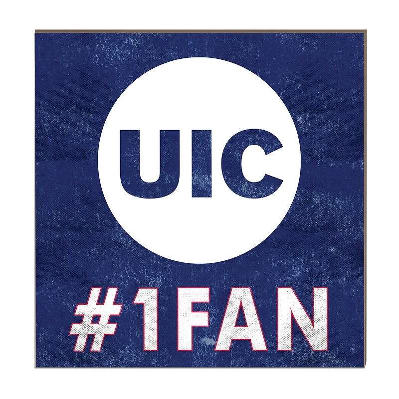 UIC Flames 10" x 10" #1 Fan Plaque