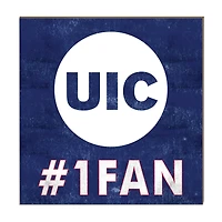 UIC Flames 10" x 10" #1 Fan Plaque