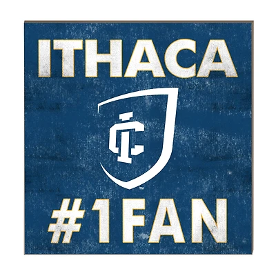 Ithaca College Bombers 10" x 10" #1 Fan Plaque