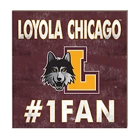 Loyola Chicago Ramblers 10" x 10" #1 Fan Plaque