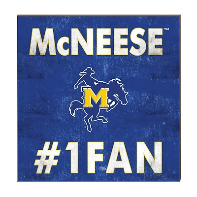 McNeese State Cowboys 10" x 10" #1 Fan Plaque