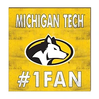 Michigan Tech Huskies 10" x 10" #1 Fan Plaque