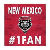 New Mexico Lobos 10" x 10" #1 Fan Plaque