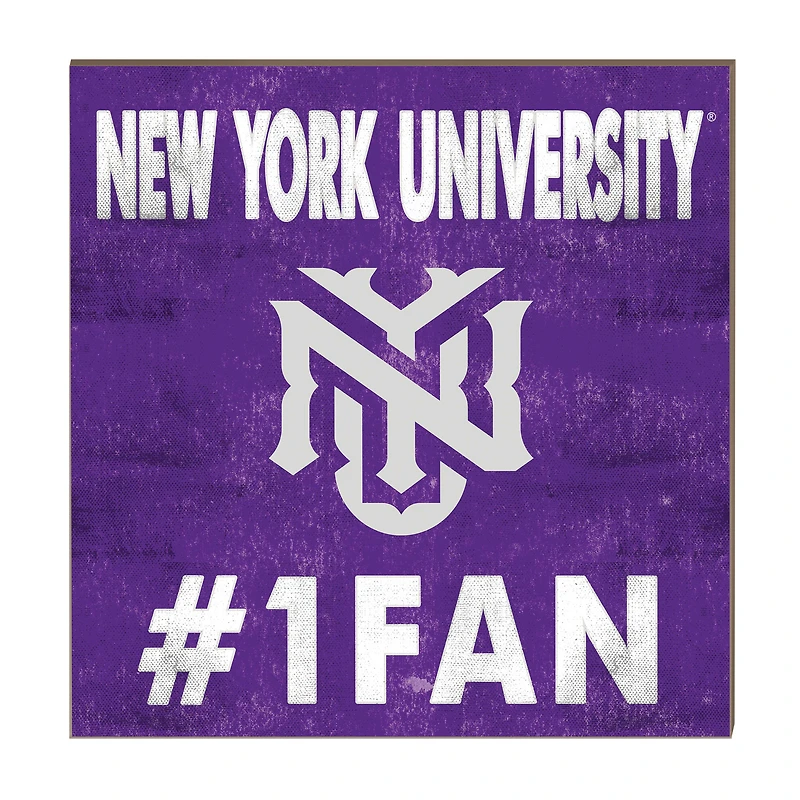 NYU Violets 10" x 10" #1 Fan Plaque