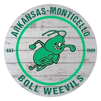 Arkansas-Monticello Boll Weevils 20" Indoor/Outdoor Weathered Circle Sign