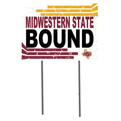 Midwestern State Mustangs 18" x 24" Team Yard Sign