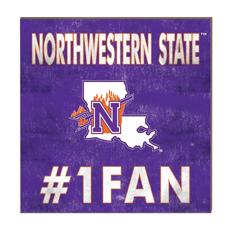 Northwestern State Demons 10" x 10" #1 Fan Plaque