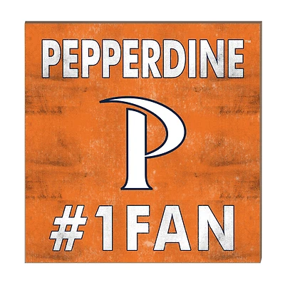 Pepperdine Waves 10" x 10" #1 Fan Plaque