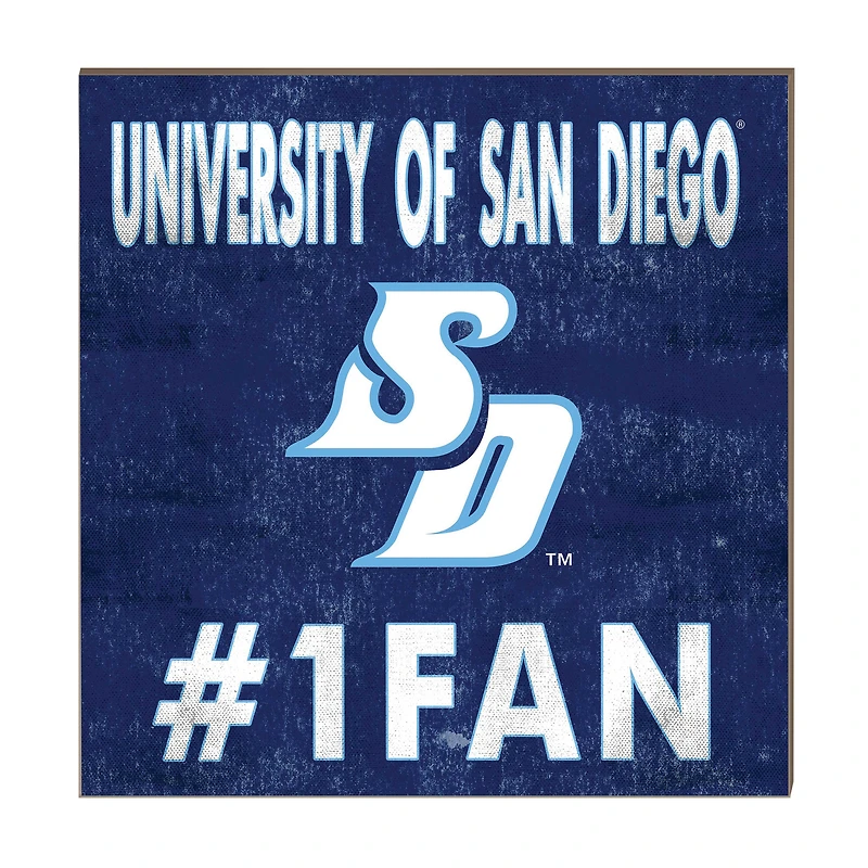San Diego Toreros 10" x 10" #1 Fan Plaque