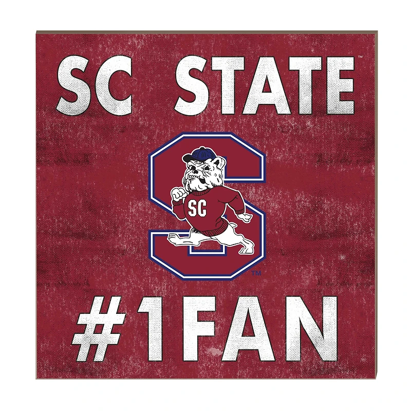 South Carolina State Bulldogs 10" x 10" #1 Fan Plaque
