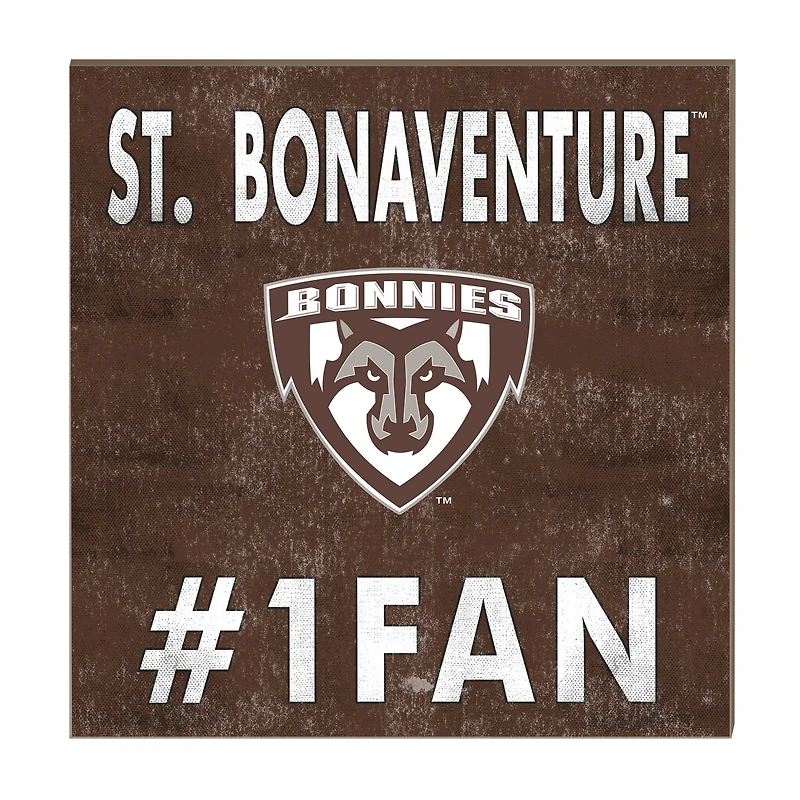 St. Bonaventure Bonnies 10" x 10" #1 Fan Plaque