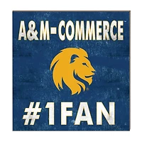 Texas A&M Commerce Lions 10" x 10" #1 Fan Plaque
