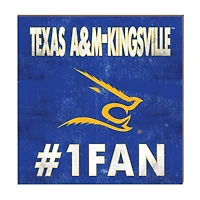 Texas A&M Kingsville Javelinas 10" x 10" #1 Fan Plaque