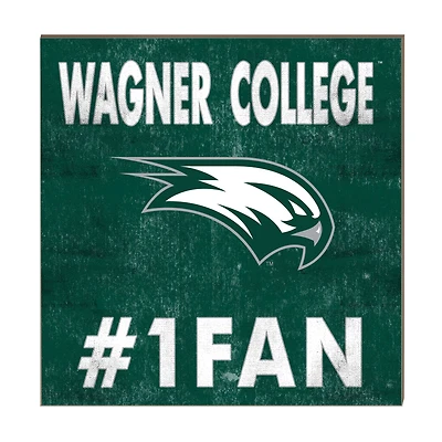 Wagner College Seahawks 10" x 10" #1 Fan Plaque