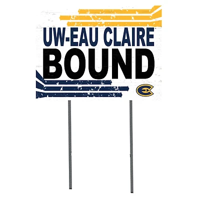 Wisconsin Eau Claire Blugolds 18" x 24" Team Yard Sign