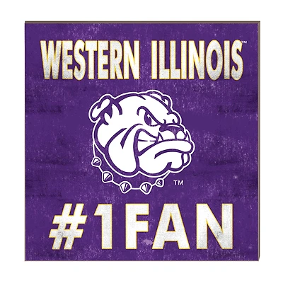 Western Illinois Leathernecks 10" x 10" #1 Fan Plaque