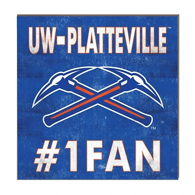 Wisconsin-Platteville Pioneers 10" x 10" #1 Fan Plaque