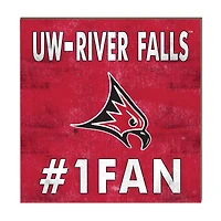 Wisconsin-River Falls Falcons 10" x 10" #1 Fan Plaque