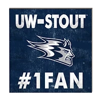 Wisconsin Stout Blue Devils 10" x 10" #1 Fan Plaque
