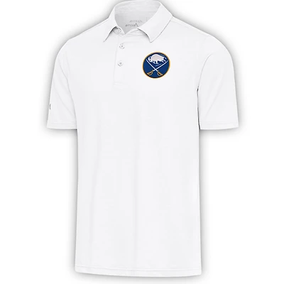 Men's Antigua  White Buffalo Sabres Par Polo