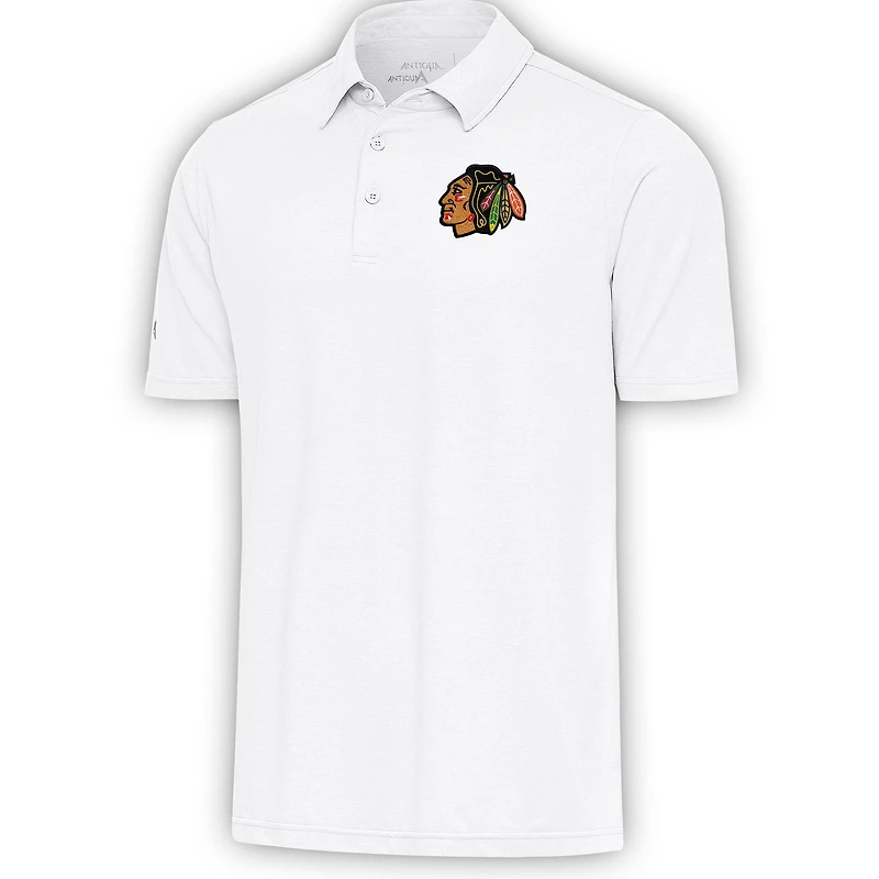 Men's Antigua  White Chicago Blackhawks Par Polo