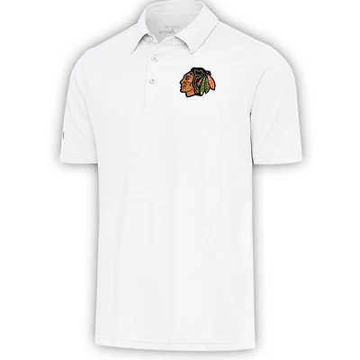 Men's Antigua  White Chicago Blackhawks Par Polo
