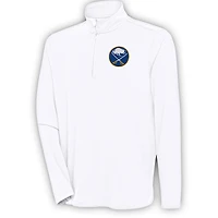 Men's Antigua  White Buffalo Sabres Hunk Quarter-Zip Pullover Top