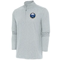 Men's Antigua  Heather Gray Buffalo Sabres Hunk Quarter-Zip Pullover Top