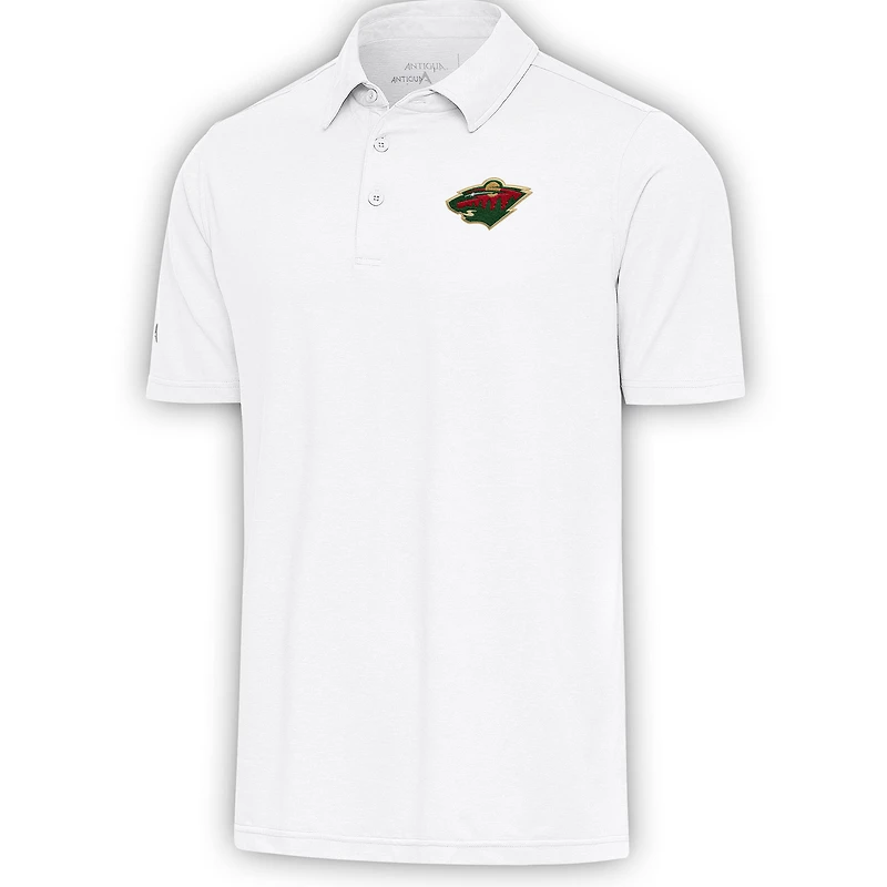 Men's Antigua  White Minnesota Wild Par Polo