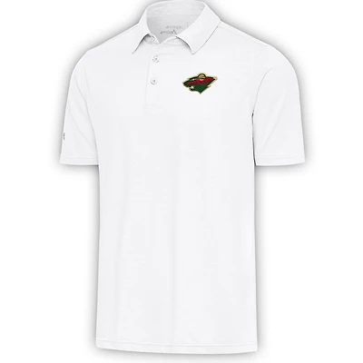 Men's Antigua  White Minnesota Wild Par Polo