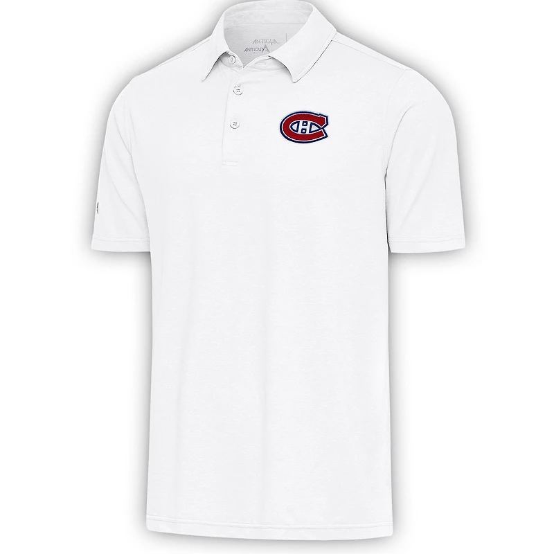 Men's Antigua  White Montreal Canadiens Par Polo