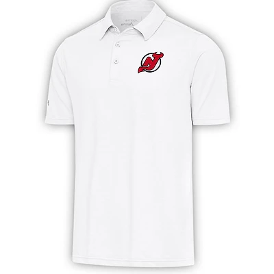 Men's Antigua  White New Jersey Devils Par Polo