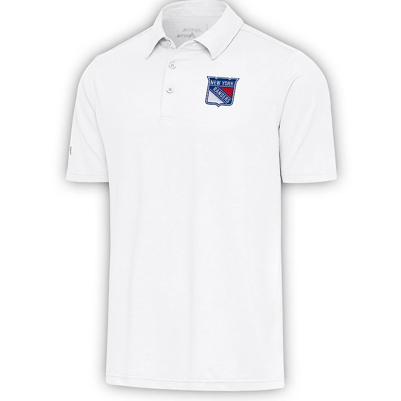 Men's Antigua  White New York Rangers Par Polo