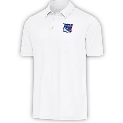 Men's Antigua  White New York Rangers Par Polo
