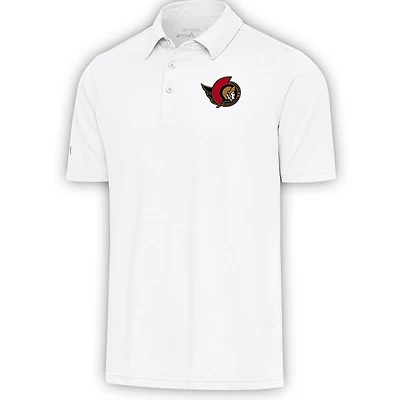 Men's Antigua  White Ottawa Senators Par Polo