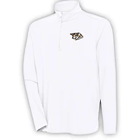 Men's Antigua  White Nashville Predators Hunk Quarter-Zip Pullover Top