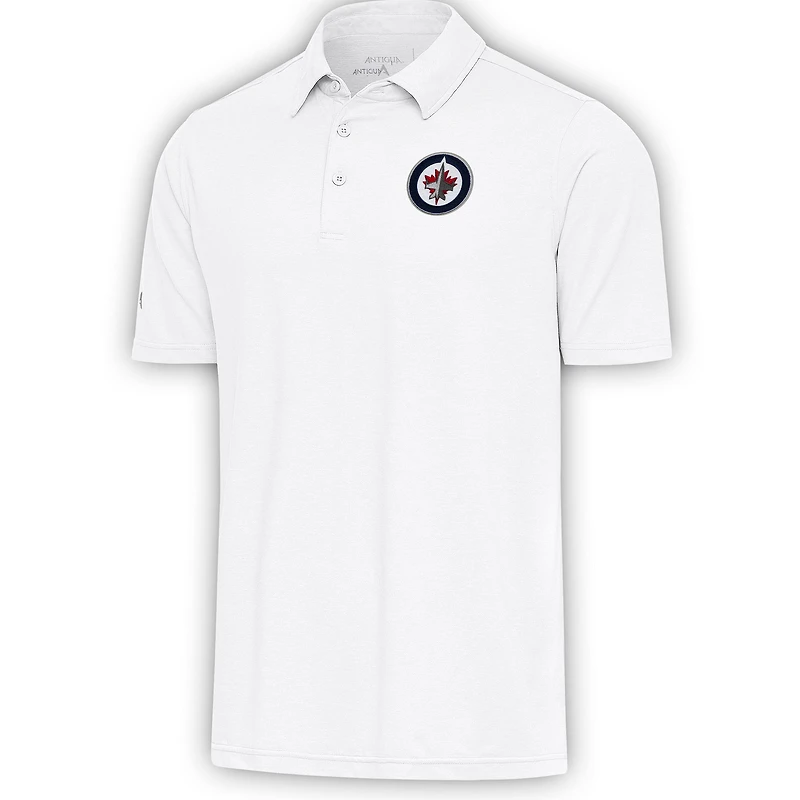 Men's Antigua White Winnipeg Jets Par Polo