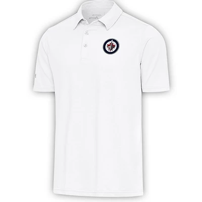 Men's Antigua  White Winnipeg Jets Par Polo