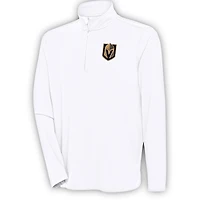 Men's Antigua  White Vegas Golden Knights Hunk Quarter-Zip Pullover Top