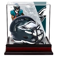 DeVonta Smith Philadelphia Eagles Autographed Riddell Speed Mini Helmet with Deluxe Mini Helmet Case