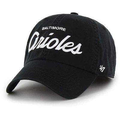 Men's '47 Black Baltimore Orioles Crosstown Classic Franchise Fitted Hat