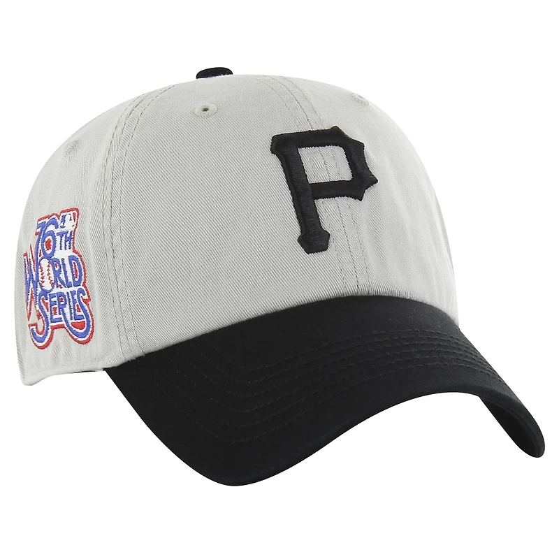 Men's '47 Gray/Black Pittsburgh Pirates Sure Shot Classic Franchise Fitted Hat