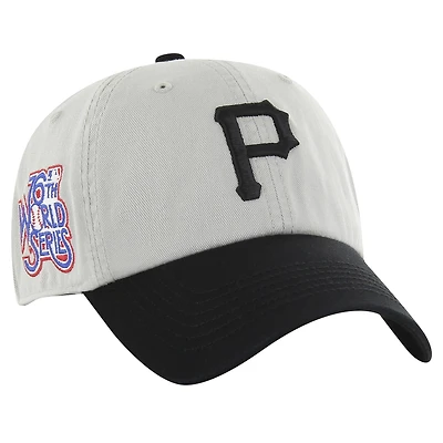 Men's '47 Gray/Black Pittsburgh Pirates Sure Shot Classic Franchise Fitted Hat
