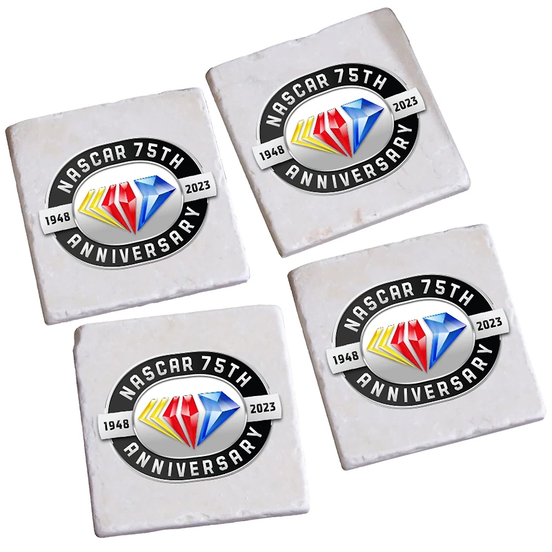 NASCAR 75th Anniversary Marble Coaster Four-Pack Set