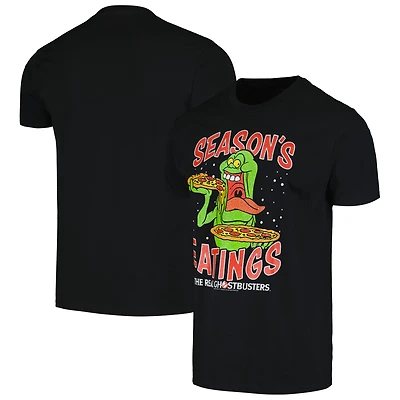 Unisex Black The Real Ghostbusters Seasons Eatings T-Shirt