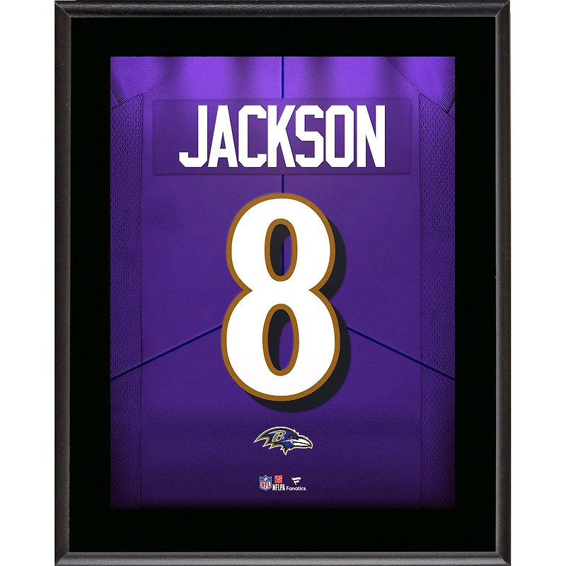Lamar Jackson Baltimore Ravens 10.5" x 13" Jersey Number Sublimated Player Plaque