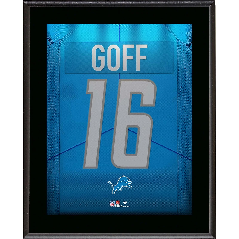 Jared Goff Detroit Lions 10.5" x 13" Jersey Number Sublimated Player Plaque