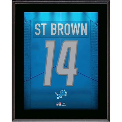 Amon-Ra St. Brown Detroit Lions 10.5" x 13" Jersey Number Sublimated Player Plaque